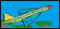 Learn How to Draw Flying Aircraft