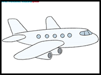 how to draw an airplane for beginners