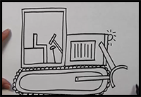 How to Draw a Bulldozer Construction Truck for Kids