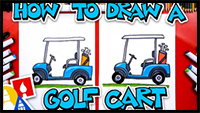How to Draw a Golf Cart