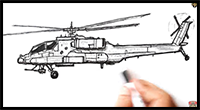 How to Draw a Military Helicopter