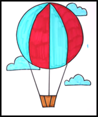 How to Draw a Hot Air Balloon
