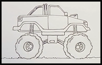How to Draw a Monster Truck