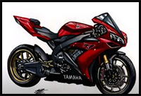 How to Draw a Motorbike Step by Step