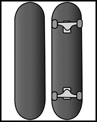 How to Draw Skateboard in Simple and Easy Steps