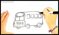 How to Draw a Bus for Kids