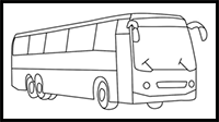 how to draw a bus