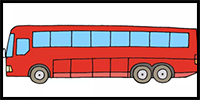 How to Draw a Bus Step by Step