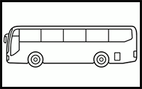 How to Draw a Bus Step by Step