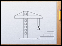 How to Draw a Crane | Step by Step