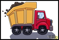 How to Draw a Dump Truck