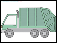 How to Draw a Garbage Truck