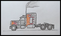 How to Draw a Truck Step by Step