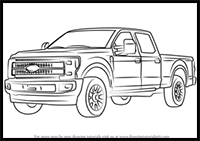 How to Draw Ford F350
