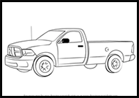 How to Draw a Pickup Truck