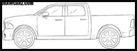 How to draw a Dodge Truck