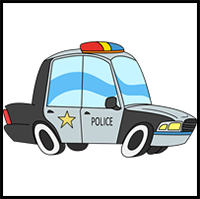 How to Draw a Police Car