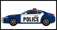How to Draw a Police Car Step by Step