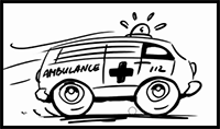How to Draw an Ambulance Car