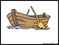 drawing a boat step by step