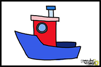 How to Draw a Fishing Boat
