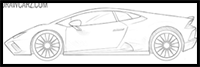 how to draw a lamborghini car