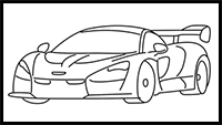 How to draw McLaren Senna step by step for beginners