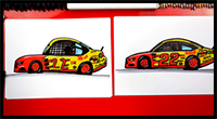 How to Draw a Nascar Race Car