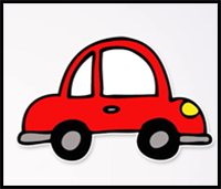How to Draw a CAR - Easy Kids Drawings