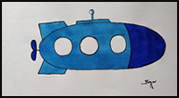 How to Draw a Submarine Step by Step