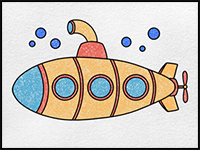 How To Draw A Submarine