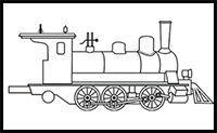 How to Draw a Steam Train