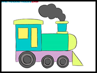 How to Draw an Easy Train