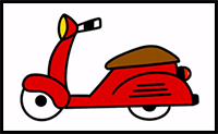 Scooter Drawing Easy