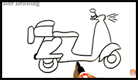 How to Draw a Scooter