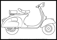 How to Draw a Scooter