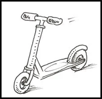 How to Draw a Scooter