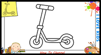How to Draw a Scooter