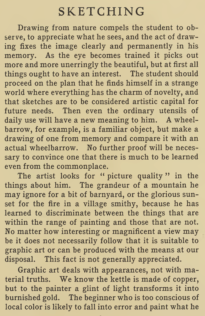 Drawing Lessons in Sketching