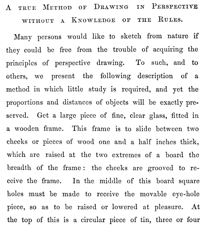 Drawing in Perspective without any true knowledge of it