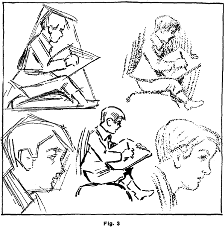 Figs. 3 and 4 are additional examples of the blocking-in method.