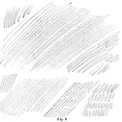 The upper lines in Fig. 3 are of the scratchy and uneven kind and the below lines are more evenly placed