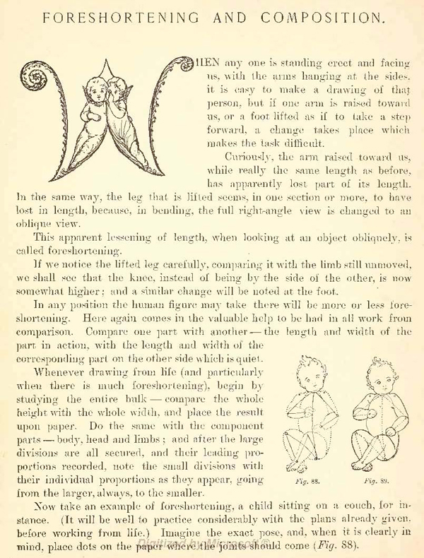 Foreshortening of the human figure