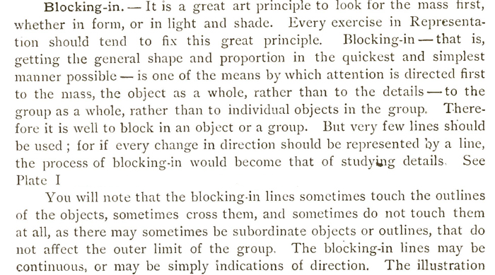 Blocking in Drawings First