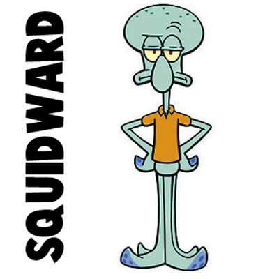 Drawing Squidward from Spongebob Squarepants