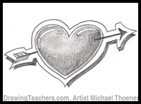 How to Draw a Heart with Arrow