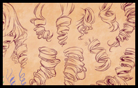 Learn Manga Basics Curls Ringlets Refference