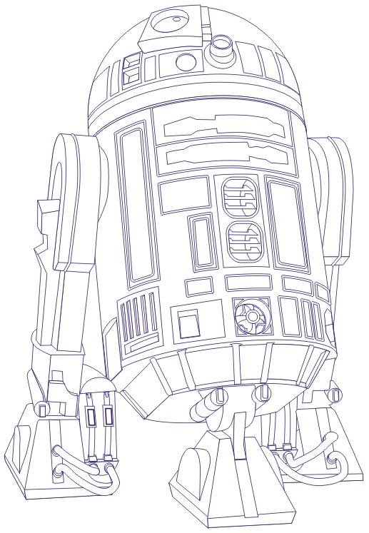 How to Draw R2D2 from Star Wars Step by Step Tutorial | How to Draw Dat