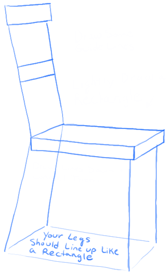 How to Draw a Chair in the Correct Perspective with Easy 
