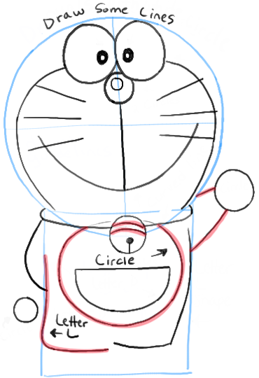 How to Draw Doraemon with Easy Steps Drawing Lesson | How to Draw Dat